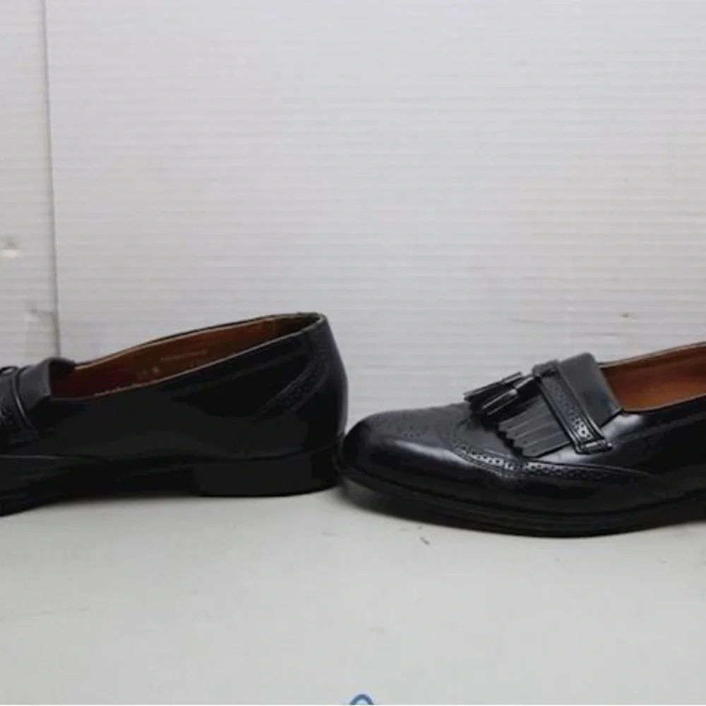 Men’s Bostonian Classic Black tassel leather loafers size 10M - Picture 4 of 8